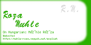 roza muhle business card